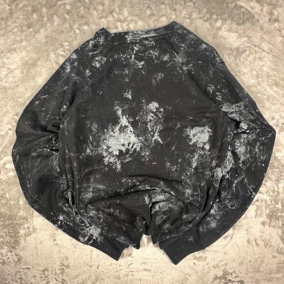 Vintage Filthy Gorgeous Black Dragon Paint Splattered Long-sleeve Shirt Size L - Picture 2 of 7